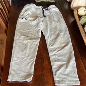 Under Armour Kids Light Gray Sweatpants joggers size youth Medium
